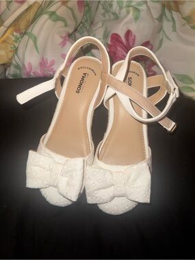 Sonoma Cream Bow Slingback Sandals